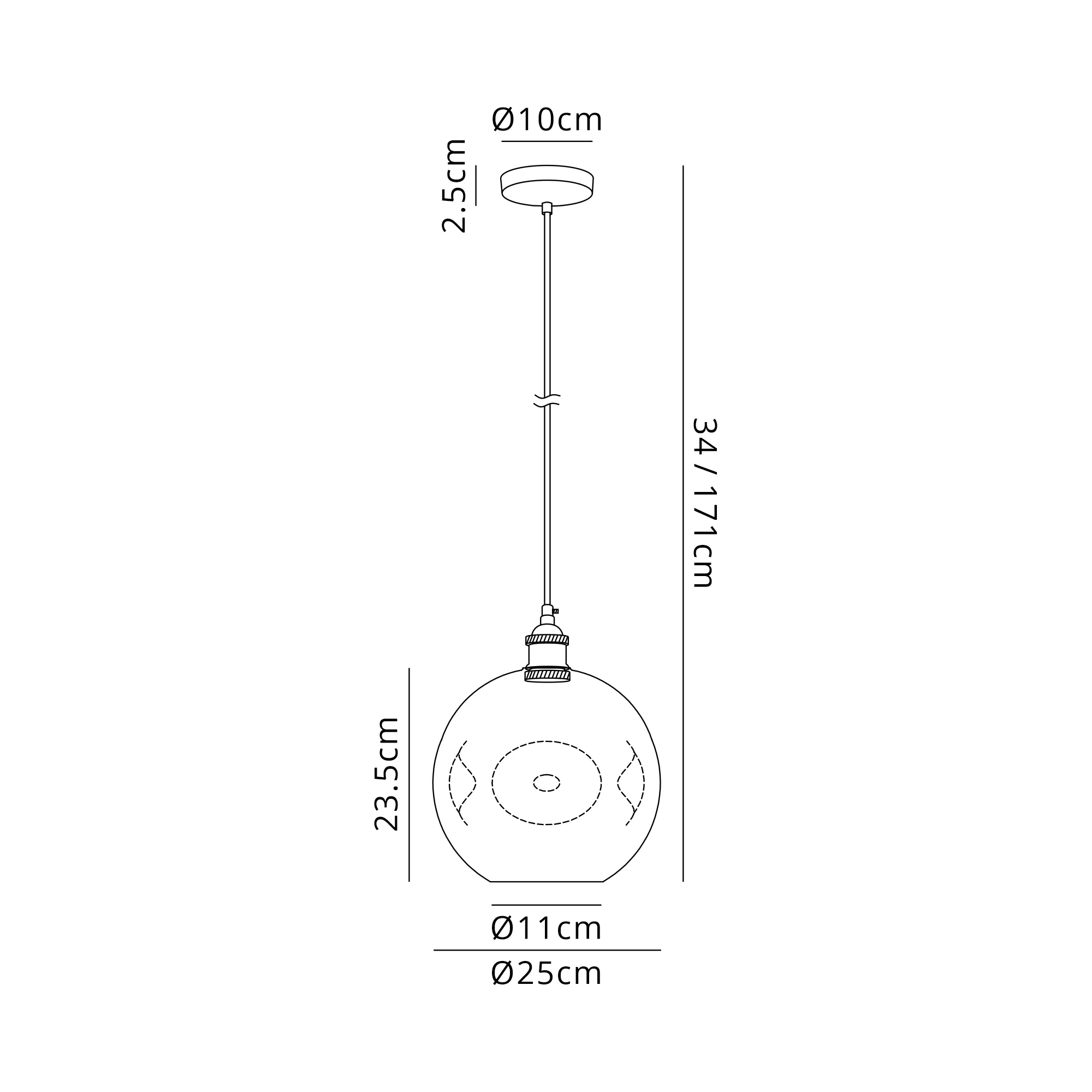 Cawdor Single Pendant, 1 Light E27, Polished Chrome/White/Clear Dimple Glass DK1136  Deco Cawdor